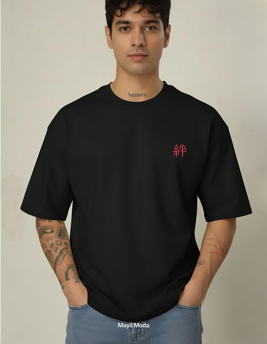 "Kizuna" Bond & Connection - 240 GSM Oversized Cotton French Terry T-Shirt